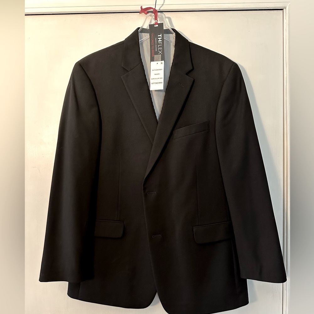 Men’s Tommy Hilfiger TH Flex modern fit 3 piece black suit